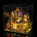 DIY Big Doll House Wooden Miniature Furniture Dollhouse Handmade home Model Assembly Toys for Children Girls Birthday Gifts 2014 3