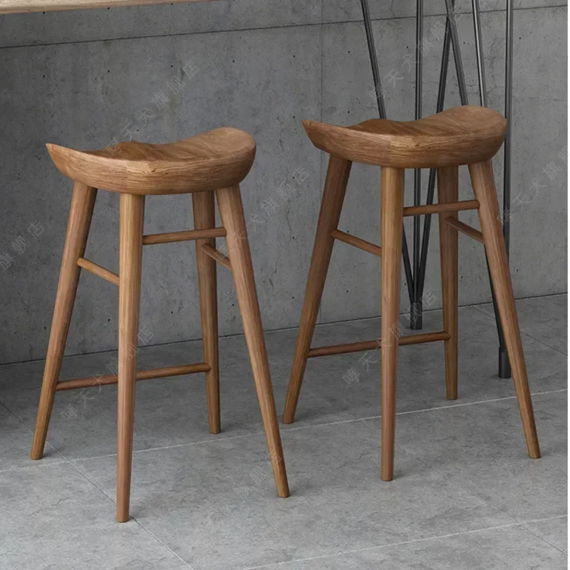 New Arrivals Nordic Modern Log Bar Chair Beautiful Atmosphere Coffee Shop Solid Wood Stool Home Dining Room High Bar Chair New Arrivals Nordic Modern Log Bar Chair Beautiful Atmosphere Coffee Shop Solid Wood Stool Home Dining Room High Bar Chair