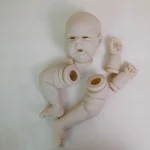 NPK 24inch Unfinished Reborn Doll Kit Limited Edition Gounchi with Cloth Body And Eyeballs DIY Doll Parts for Collectors 4