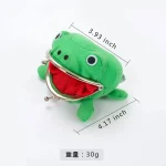 Novelty Adorable Anime Frog Wallet Coin Purse Key Chain Cute Plush Frog Cartoon Cosplay Purse for Women Bag Accessories 6