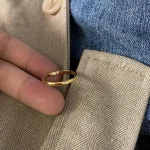 E.B.belle Tarnish Free 2mm 4mm 6mm Stainless Steel 18K Gold Plated Silver Color Knuckle Ring For Lady Minimalist Rings For Women 6