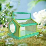 New 4 Color Portable Butterfly Insect Habitat Cage with Carrying Handle Collapsible Breathable Mesh Caterpillars Cage for Insect 2