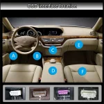 Original Lufi X1 revolution OBD OBD2 meter Smart Digital Multi English Version Gauge for car 4