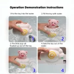 Baby Bath Toy, Bathing Cute Swimming Water Spraying Clouds Shower Bath Toy For Kids Water Playing Toy 2