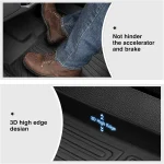 All Weather Floor Mats Cargo Liner for 2021 - 2025 2026 Kia Sorento Hybrid TPE Car Trunk Mat with Backrest Pad PHEV & HEV 4