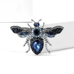 Stylish Rhinestone Bee Brooches for Women Unisex Crystal Glass Insect Pins Event Funny Luxury Gifts New Year Friends Decoration 3