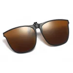 Polarized Clip On Sunglasses Men Car Driver Goggles UV400 Sun Glasses Anti Glare Vintage Square Glasses 5