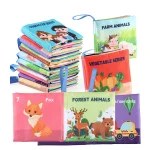Soft Baby Books toys Montessori 3D Touch Feel High Contrast Cloth Book Sensory Early Learning games for kids Educational toys 3