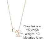 SUMENG Fashion Tiny Heart Dainty Initial Necklace Gold Silver Color Letter Name Choker  For Women Pendant Jewelry Gift 2