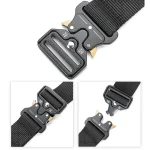 Tactical Belt Quick Release Outdoor Military Belt Soft Real Nylon Sports Accessories Men And Women Black Belt 5