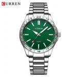 CURREN 8452 Men Quartz Watch Simple Fashion Leisure Business Clock Black Silvery Stainless Steel Strap Wristwatch for Male 3