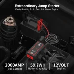 UTRAI Power Bank  2000A Jump Starter Portable Charger Car Booster 12V Auto Starting Device Emergency Car Battery Starter 2