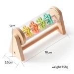 Montessori Rain Stick Toy for Babies Wooden Rainmaker Musical Shaker,Sensory Educational Instrument for Toddlers 6-12 Months 6