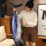 3D Simulation Fish Plush Toys Stuffed Tuna Salmon Autumn Saury Grouper Plush Pillow Creative Sofa Pillow Cushion Gift Kids Toy 5