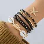 7Pcs Bohemian Shell Bracelet Set For Women Starfish Charm Rice Beads Wristband Bangle Girls Summer Beach Jewelry Accessories 6