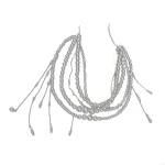 Multi Layered Pearls Tassels Waist Chain Belt for Women Elegant Body Chain with Adjustable Length for Parties and Festivals XX9C 5
