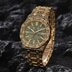 New Hot Watches Fashion Men Stainless Steel Watch Luxury Calendar Quartz Wristwatch Business Watches Man Clock Relogio Masculino 4