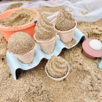 Children Beach toys play sand wheat straw material ice cream toys digging sand tools environmental Nordic wind outdoor 2