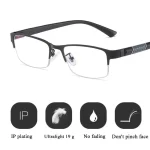 Men Reading Glasses Retro Business Hyperopia Glasses Anti Blue Light Reading Glasses 0 +1.0 To +4.0 Glasses 5