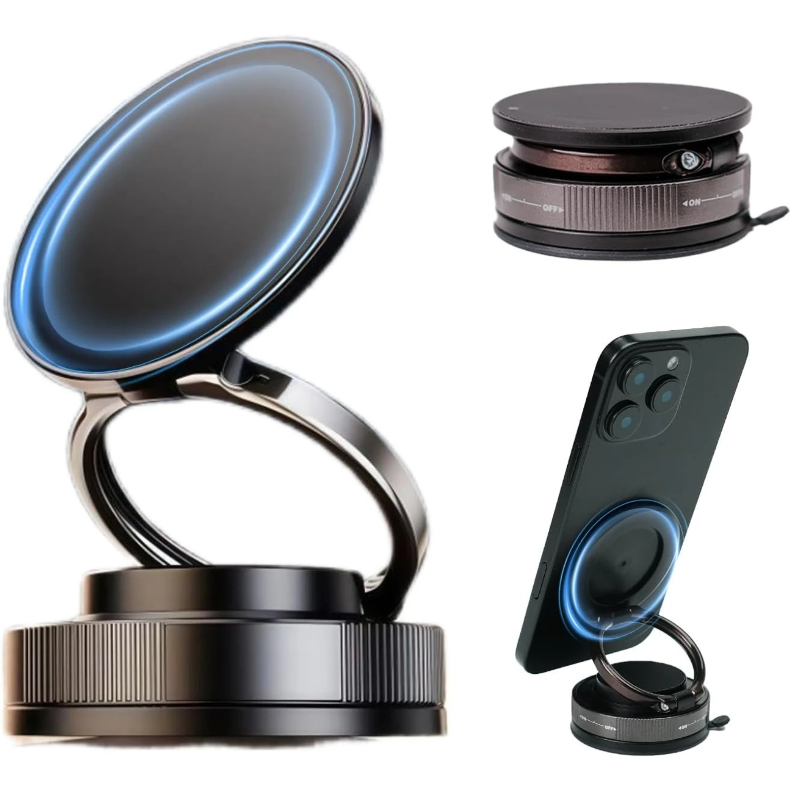 Upgraded 360° Vacuum Magnetic Car Phone Holder Ultra Strong Suction Magnetic Force Foldable Retractable Mount for Car/Dashboard Upgraded 360° Vacuum Magnetic Car Phone Holder Ultra Strong Suction Magnetic Force Foldable Retractable Mount for Car/Dashboard