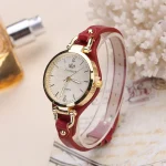 Vintage Ultra-thin Leather Strap Women Quartz Watch Fashion Ladies Wristwatches Clock Gift Reloj Mujer 5