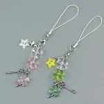 Lucky Leaf Phone Charms Pendant Cute Key Chain Cases For Phone Chain Samsung Schoolbag Books CCD Camera Key Pendant Accessiroes 6