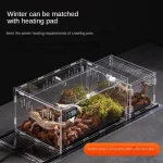 Reptile Habitat Terrarium Breeding Box Acrylic Case Nano Arboreal Tarantula Enclosure Spider Scorpion Bearded Dragon Habitat 4