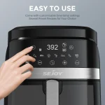 Sejoy Air Fryer 8-in-1,6 Quart Electric Hot Fryer Oven Oilless Cooker,Roast, Bake, Plus Bake,Dehydrate, and Keep Food Warm 2