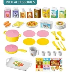 Mini Kitchen Counter Play Set DIY Simulated Cooking Food Tableware Play House Role Play Pretend Game Toy Gift Kid Boy Children 3