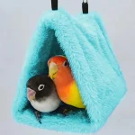 Winter Pet Bird Parrot Cages Warm Plush Hammock Hut Tent Bed Hanging Cave for Sleeping and Hatching Bird Accessories 2