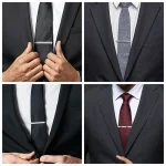 7/8/10 PCS Tie Clip Set With Gift Box Wedding Guests Gifts Metal Man Shirt Cufflinks Men's Gift For Husband Luxury Jewelry 6
