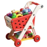 Shopping cart toy baby small trolley children play house fruit cut music kitchen supermarket men and girls Early Education toys 3