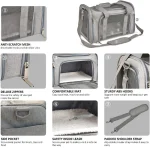 Portable Dog Cat Carrier Bag Soft Side Backpack Pet Carriers Dog Travel Bags Airline Approved Transport  Outgoing Pets Handbag 3