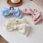 Fashion Women Bow Hairpin Korean Version Of Solid Color Butterfly Satin Hair Clips Girls Hair Accessories Headwear 6