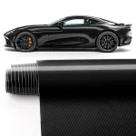 20X5FT High Glossy Black Carbon Fiber Car Wrap Vinyl Film Self Adhesive Auto Decal Bubble Car Body Film Vinyl Wrap Decals 5