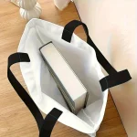 Custom Photo Tote Bag Personalized Reusable Grocery Shopping Shoulder Bag with Foldable Design Polyester Storage Pouch 5