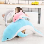 30-160CM Lovely Soft Dolphin Plush Toy Plush Cloth Doll Cotton Animal Nap Pillow Creative Children's Toys Birthday Gift Girl 4