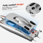 2.4G RC High Speed Racing Boat Waterproof Double Motor Remote Control Professional Speedboat 805 Gifts Toys for boys 4