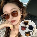Folding sunglasses, portable, ultra light sun protection, UV protection, sunglasses for both men and women 4
