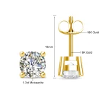 Szjinao Real Full 18k Gold Earrings AU750 Moissanite Diamond Real Gold Women Jewelry Certifid K Gold Luxurious Valentines Gifts 4
