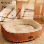 Cozy Oval Snuggle Pet Bed, Plush & Thickened Cat Bed Warm and Secure Bed for Cats and Small Medium Dogs, All Seasons 2