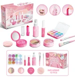 Simulated Makeup Toys, Play Cosmetics Girl Gifts Fake Makeup Set Toy Simulated Lipstick Powder Blusher Not Real Makeup for Kids 5