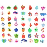 48pcs Pendants DIY Colorful Loom Rubber Band Bracelet Jewelry Making Beads Toy  Colorful Animal Flower Beads Random Style 2023 4