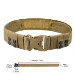 1pc Quick Release Tactical Belt for Men Fashion Style Combat Belt for Outdoor Activities and Fishing 3