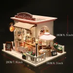 DIY Miniature Dollhouse Kit 3D Puzzle Furniture Assembly Model Doll House Educational Wooden Toys For Children Gifts 6