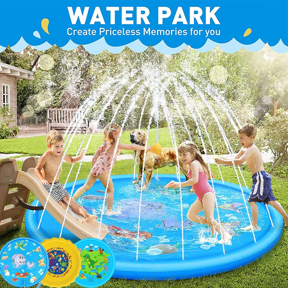 170CM Kids Paddling Pad Inflatable Water Jet Swimming Pool Summer Beach Outdoor Games Toy Lawn Swimming Pool Mat Kids Toys 170CM Kids Paddling Pad Inflatable Water Jet Swimming Pool Summer Beach Outdoor Games Toy Lawn Swimming Pool Mat Kids Toys