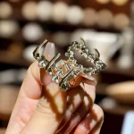 10 alloy rhinestone hair clips, fashionable small grab hair accessories 6