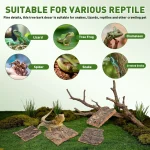 4Pcs Natural Cork Bark Flat Reptile Terrarium Background Decoration For Water Tank Pet Reptile Bark Climbing Tree Bark Decor 5