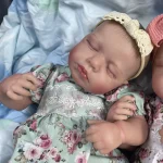 1Pcs 50CM Finished Reborn Baby Dolls LouLou Twins Girl Lifelike Silicone Vinyl Newborn 3D Skin Visible Veins DIY Toys For Girls 2