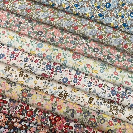145×50cm Cotton Poplin Pastoral Floral 40S Tissun Liberty Fabric For Kids Baby Sewing Cloth Dresses Skirt DIY Handmade Patchwork
